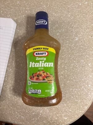Kraft Zesty Italian Dressing packaging