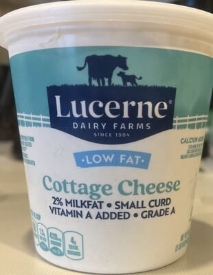 Lucerne 2% Lowfat Small Curd Cottage Cheese packaging