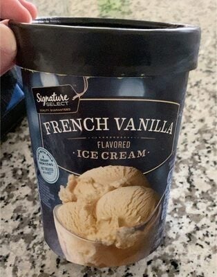 Signature Select French Vanilla Flavored Ice Cream packaging