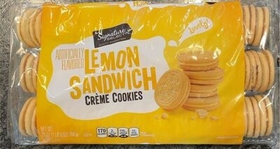 Signature Select Lemon Sandwich Creme Cookies package
