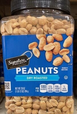 Signature Select Dry Roasted Peanuts package