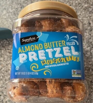 Signature Select Almond Butter Filled Pretzel Nuggets package