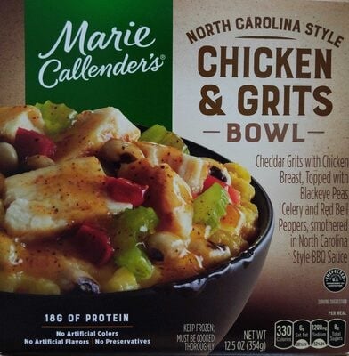 Marie Callender's North Carolina Style Chicken & Grits packaging