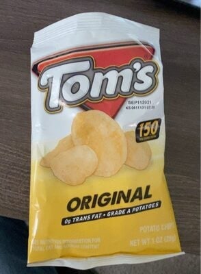 Tom's Original Potato Chips packaging