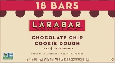 Larabar Chocolate Chip Cookie Dough Fruit & Nut Bar packaging