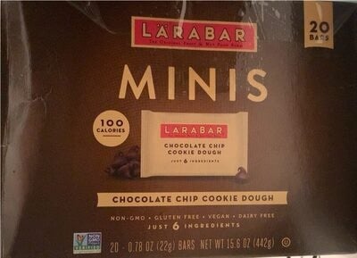 Larabar Chocolate Chip Cookie Dough Mini Fruit & Nut Bars packaging