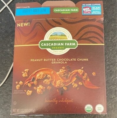 Cascadian Farm Peanut Butter Chocolate Chunk Granola packaging