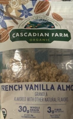 Cascadian Farm Organic French Vanilla Almond Granola package