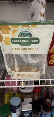 Cascadian Farm Organic Oats And Honey Family Size Granola package