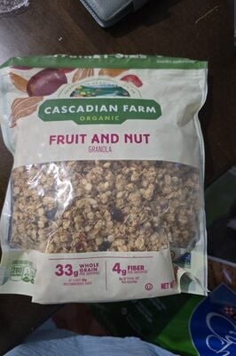 Cascadian Farm Organic Fruit And Nut Family Size Granola package