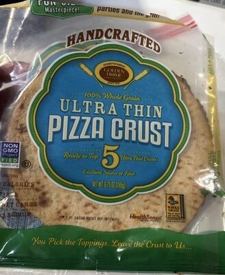 Golden Home 100% Whole Grain Ultra Thin Pizza Crust packaging