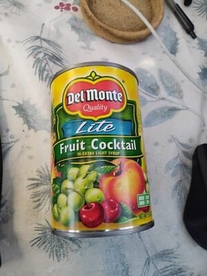 Del Monte Fruit Cocktail In Extra Light Syrup, Lite packaging