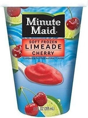 Minute Maid Cherry Flavored Soft Frozen Limeade package