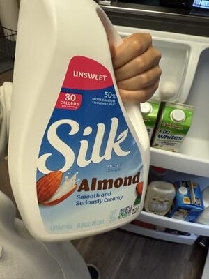 Silk Unsweetened Almond Milk packaging