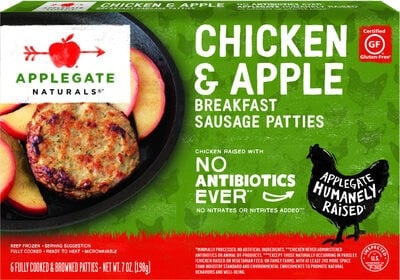 Applegate Chicken & Apple Breakfast Sausage Patties package