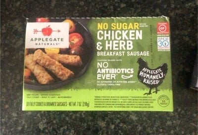 Applegate Chicken & Herb Breakfast Sausage package