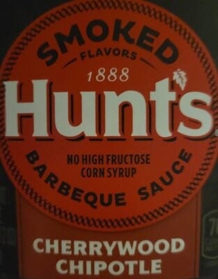 Hunt's Cherrywood Chipotle Barbeque Sauce packaging