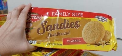 Keebler Classic Shortbread Cookies, Vanilla package