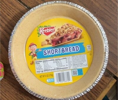 Keebler Size Shortbread Pie Crust package