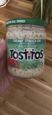 Tostitos Creamy Spinach Dip Glass Jar package