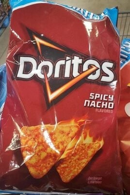 Doritos Tortilla Chips, Spicy Nacho package