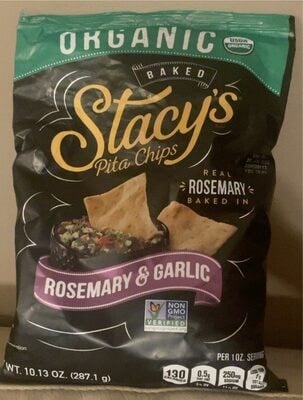 Stacy's Rosemary & Garlic Organic Pita Chips packaging