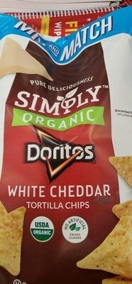 Doritos White Cheddar Organic Tortilla Chips package