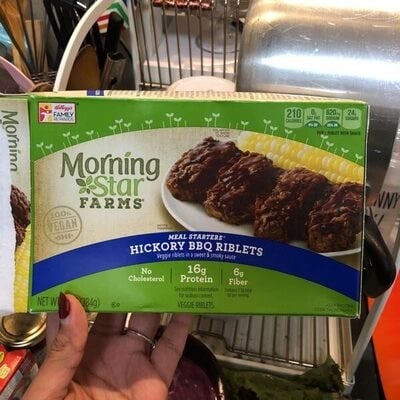 Kellogg Company Us Morningstar Farms Meal Solutions Hickory BBQ Riblet package