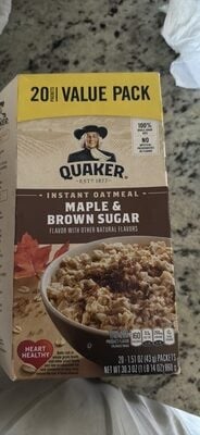 Quaker Maple & Brown Sugar Instant Oatmeal packaging