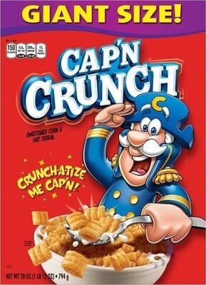 Cap'n Crunch Sweetend Corn & Oat Cereal packaging