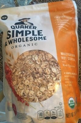 Quaker Organic Multigrain Hot Cereal With Red Quinoa package