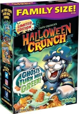 Cap'n Crunch's Halloween Crunch Sweetened Corn & Oat Cereal package