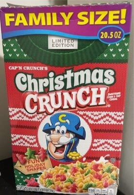 Cap'n Crunch's Christmas Crunch Sweetened Corn & Oat Cereal package