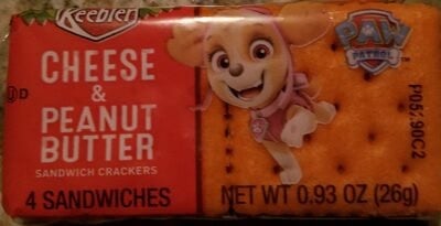 Keebler Cheese & Peanut Butter Sandwich Crackers package