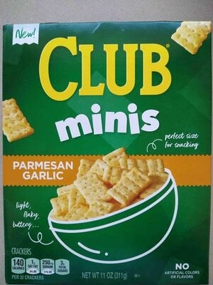 Club Parmesan Garlic Crackers Minis package