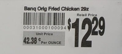 Banquet Original Crispy Fried Chicken, Frozen Meal package