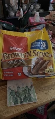 Banquet Brown'n Serve Original Fully Cooked Sausage Links, Frozen Breakfast, 50-Count package