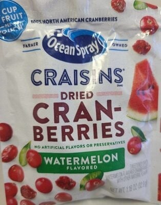 Ocean Spray Watermelon Flavored Dried Cranberries package