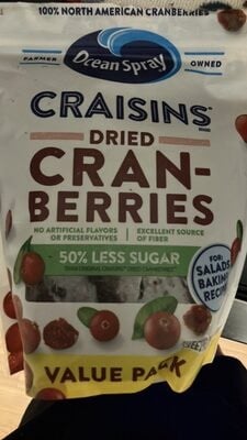 Ocean Spray Craisins Dried Cranberries Value Pack! package