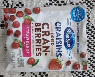 Ocean Spray Craisins, Dried Cranberries, Strawberry package