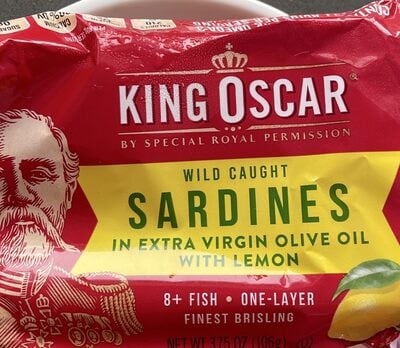 King Oscar Extra Virgin Olive Oil With Lemon Sardines package