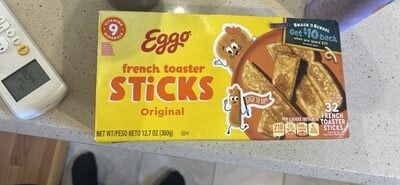 Kellogg's Eggo French Toast French Toaster Sticks Original package