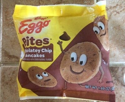 Eggo Chocolatey Chip Flavored Pancakes packaging