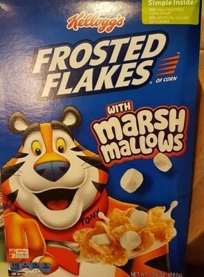 Kellogg's Frosted Flakes Cereal Marshmallow package