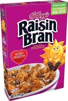 Raisin Bran Kellogg's Cereal packaging
