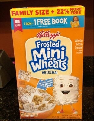 Frosted Mini-Wheats Original Whole Grain Cereal packaging