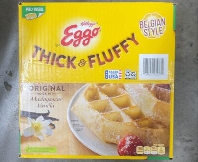 Eggo Madagascar Vanilla Belgian Style Waffles package