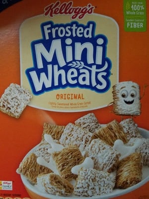 Kellogg's Mini-Wheats Cereal Bite Size Frosted package