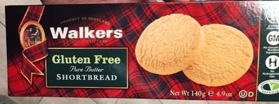 Walkers Gluten Free Pure Butter Shortbread packaging