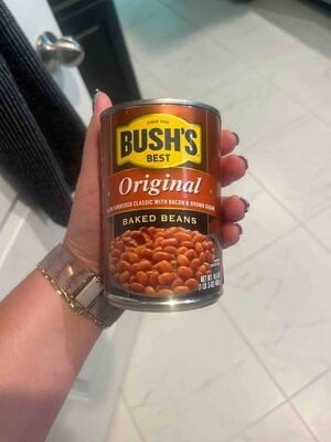 Bush's Original Seasoned With Bacon & Brown Sugar Baked Beans packaging